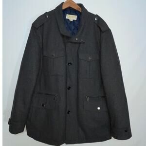 Michael Kors Wool Blend Coat‎ - Men's Size XXL - Quilted Lining - Many Pockets